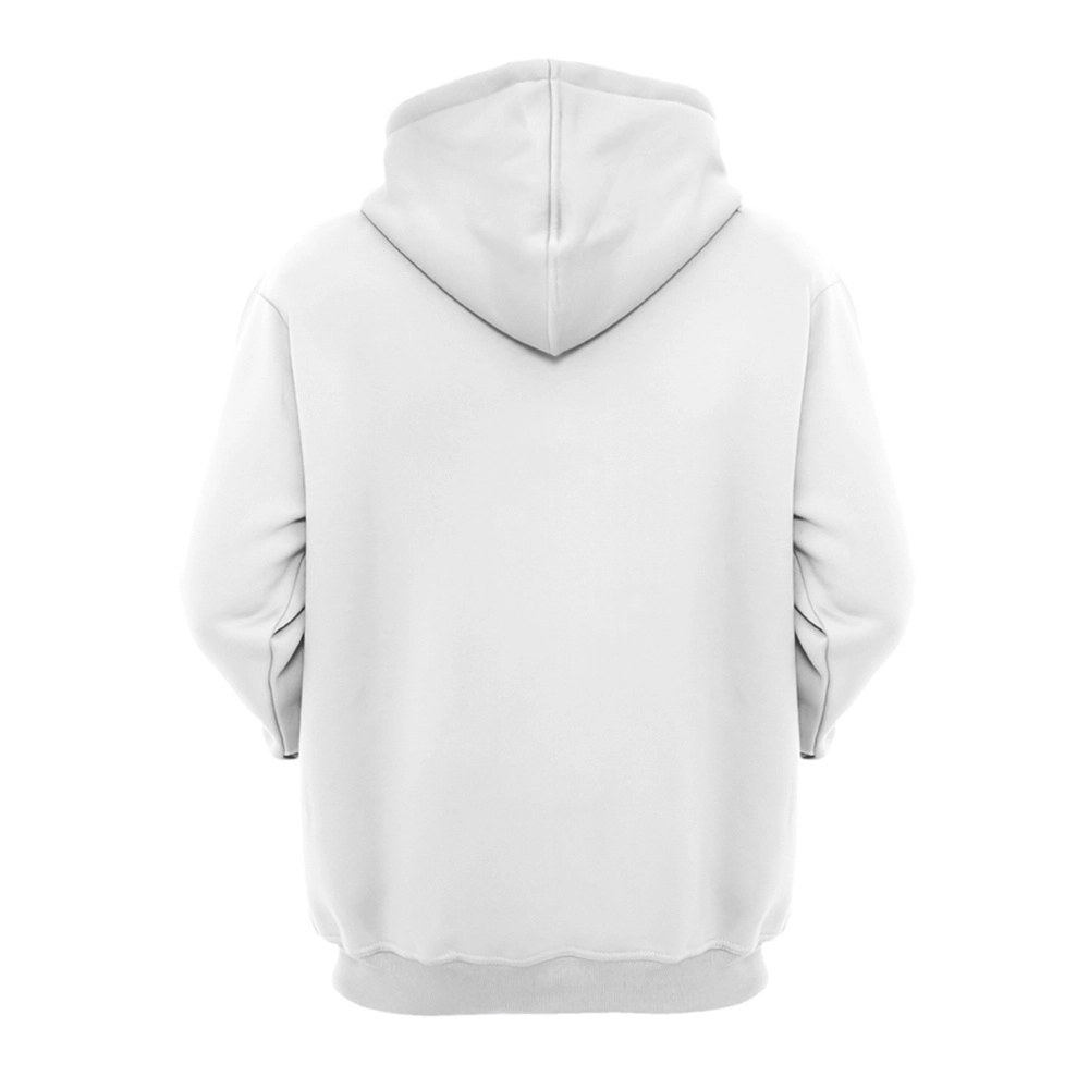 Agasalho Moletom Masculino com Capuz Flanelado Branco 3
