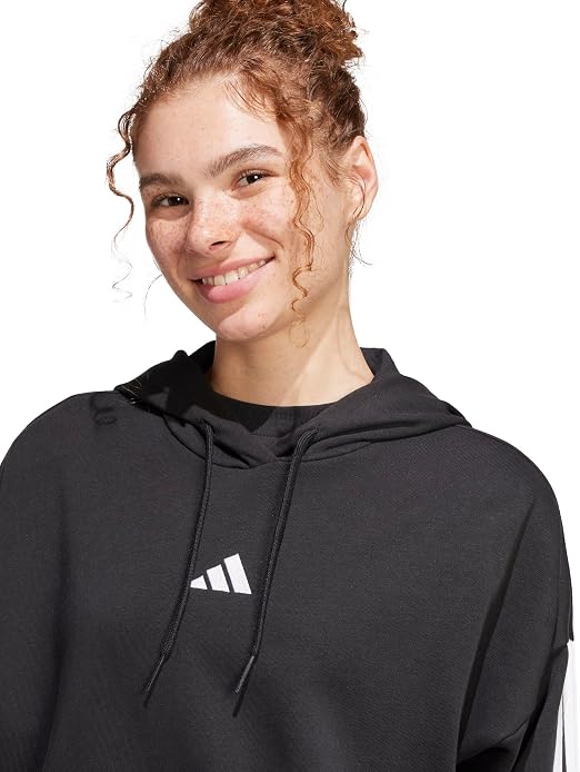 Moletom Capuz Essentials French Terry Crop 3 Listras 3