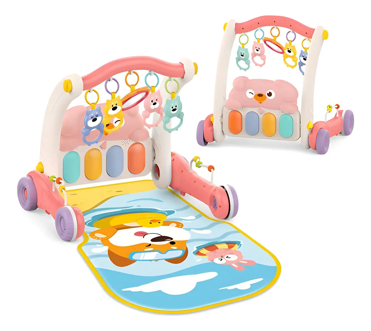 Andador com Piano e Tapete de Atividades Infantil 2 em 1 Brinq Baby 1