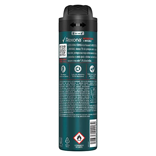 Antitranspirante Rexona Masculino Aerosol Antibacterial Invisible 4