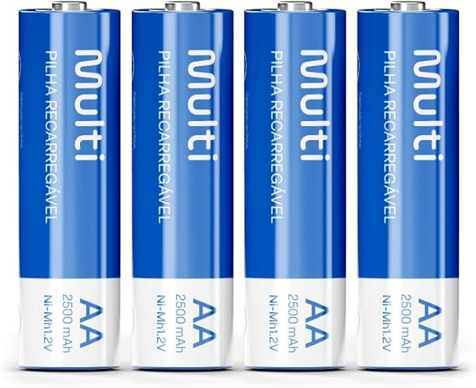Pilhas Recarregáveis AA 2500Mah 2