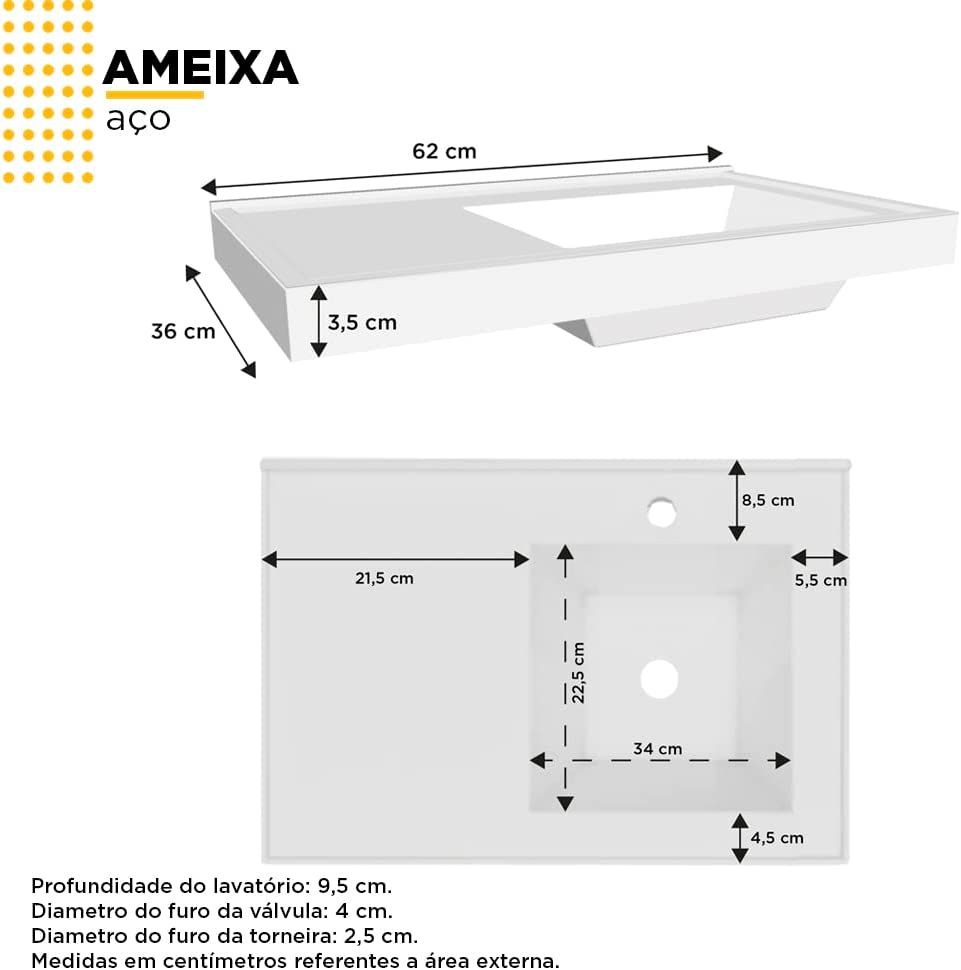 Gabinete para Banheiro em Aço Ameixa 5