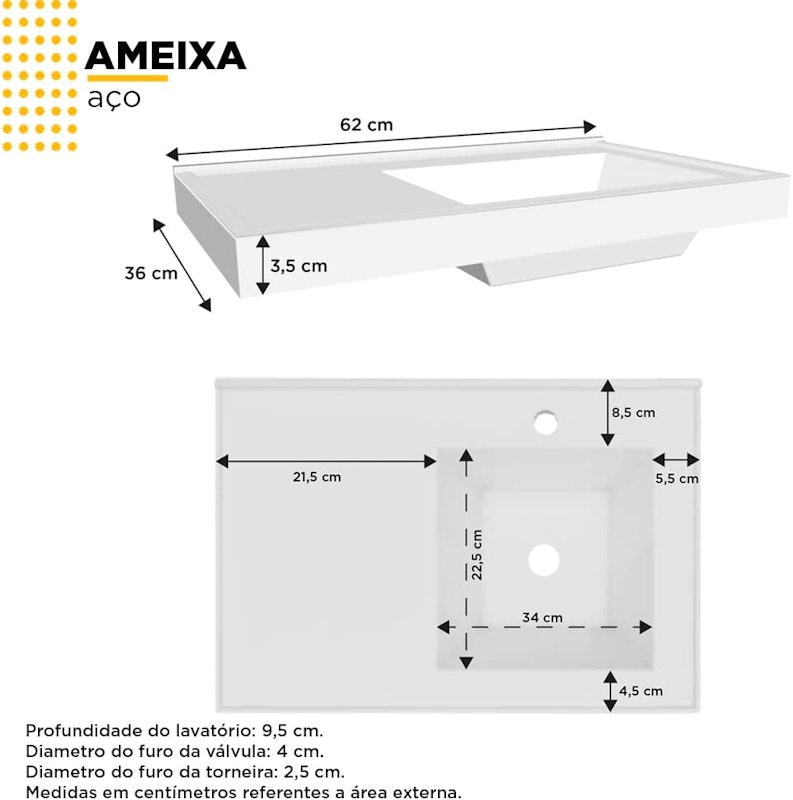 Gabinete para Banheiro em Aço Ameixa 5