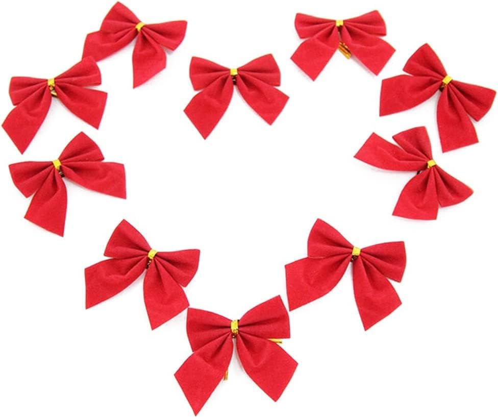Kit com 10 Laços de Veludo Vermelho 5
