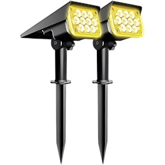 Kit 2 Mini Luminária Espeto Solar Jardim Luz 10 LED IP44