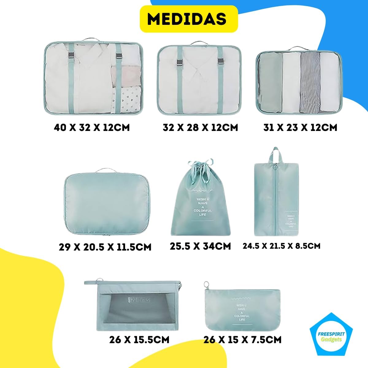 Organizador Mala para Viagem 8 Peças Convoy Sport 3