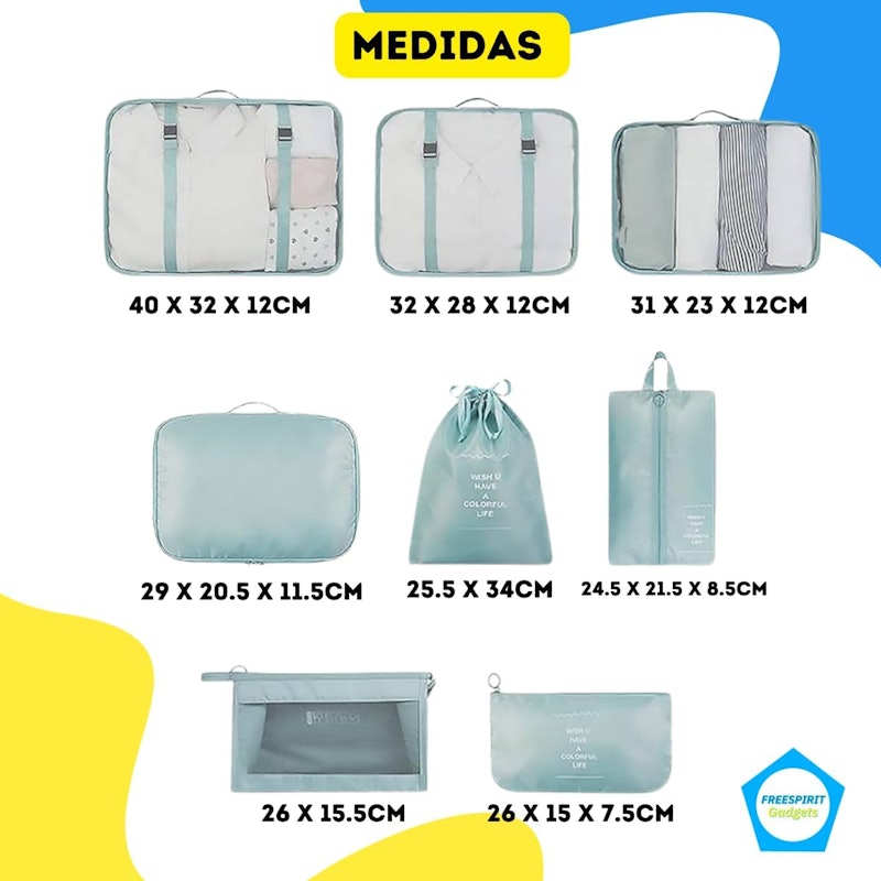 Organizador Mala para Viagem 8 Peças Convoy Sport 3