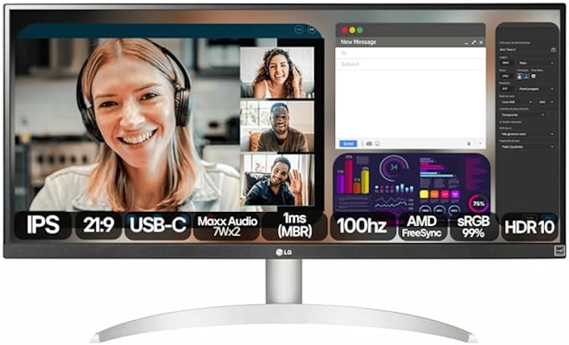Monitor LG UltraWide 29WQ600B-W 1