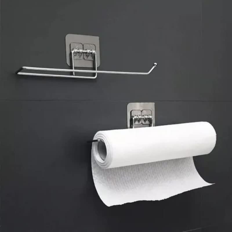 Suporte Multiuso Adesivo Parede Porta Papel Toalha Sem Furar 4