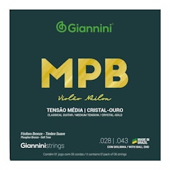 Encordoamento para Violão Náilon 6 cordas Giannini MPB Fósforo Bronze GENWG