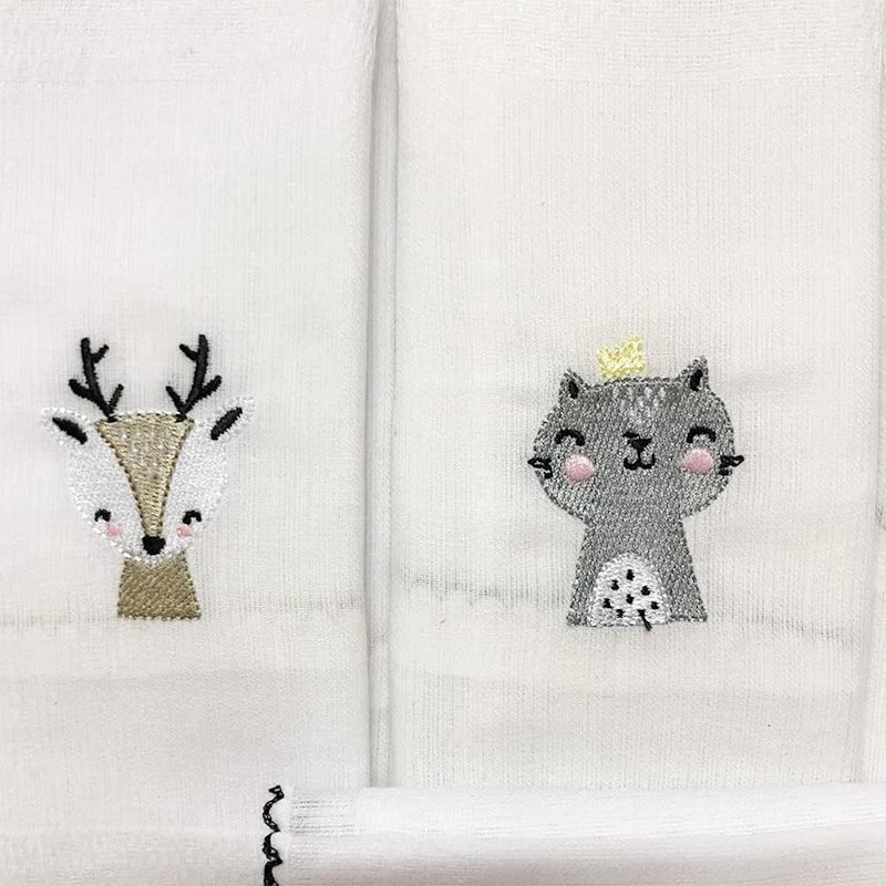 Boquinha Fralda Cremer 3 Peças para Bebê Woodland Branco/Cinza 3