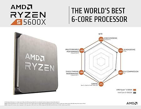 Processador para Desktop AMD Ryzen 5 5600X 3