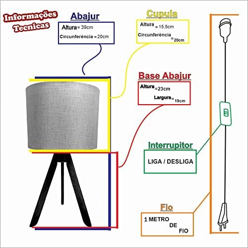 Abajur para Quarto com Tripé 3