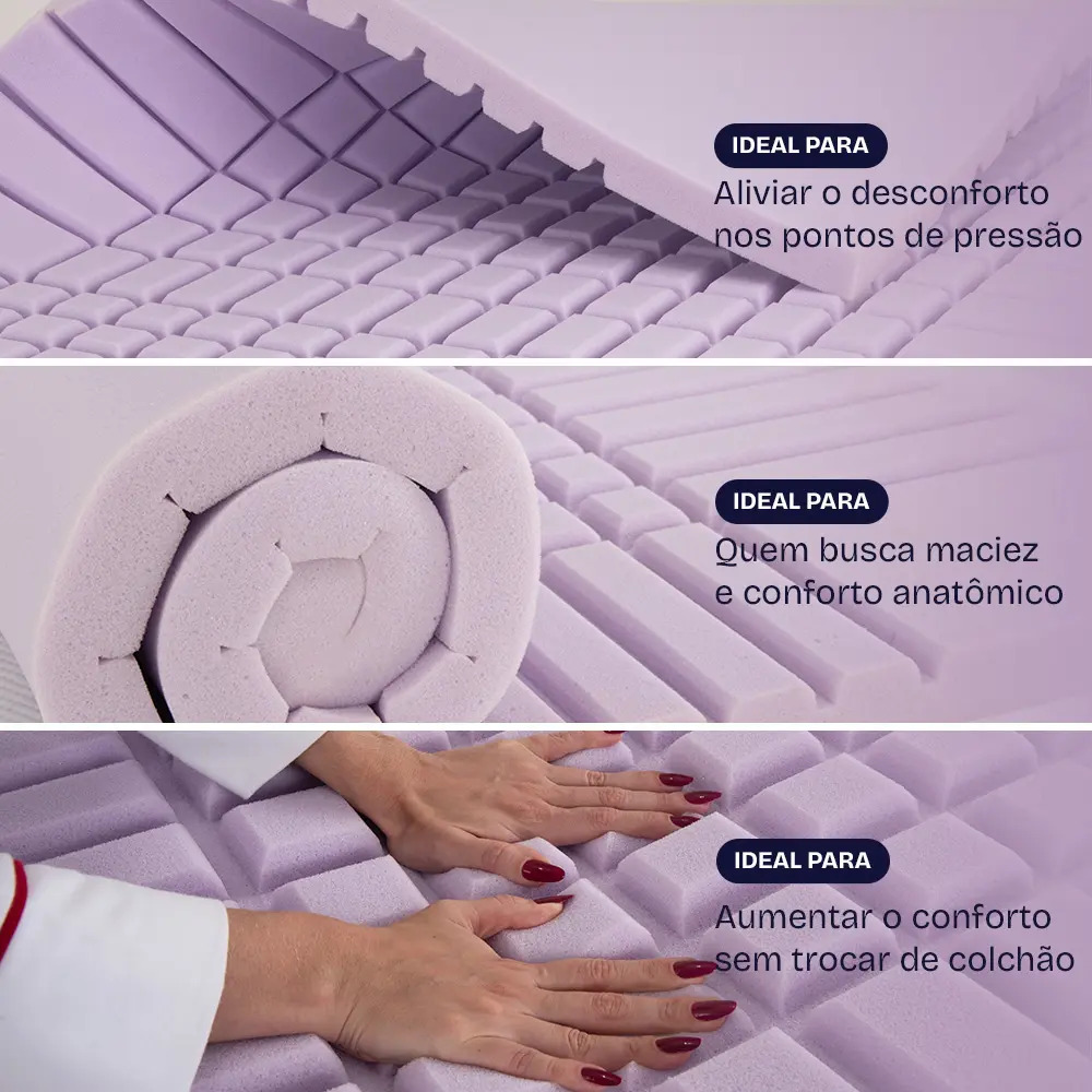 Pillow Top King Anatomic High Resilience Espuma Premium BF Colchões 5