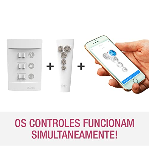 Ventilador de Teto Slim Plus com Controle Remoto e Controle de Parede (220 V) 3