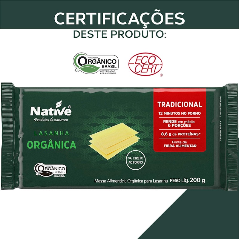 Massa para Lasanha Orgânica Native 5
