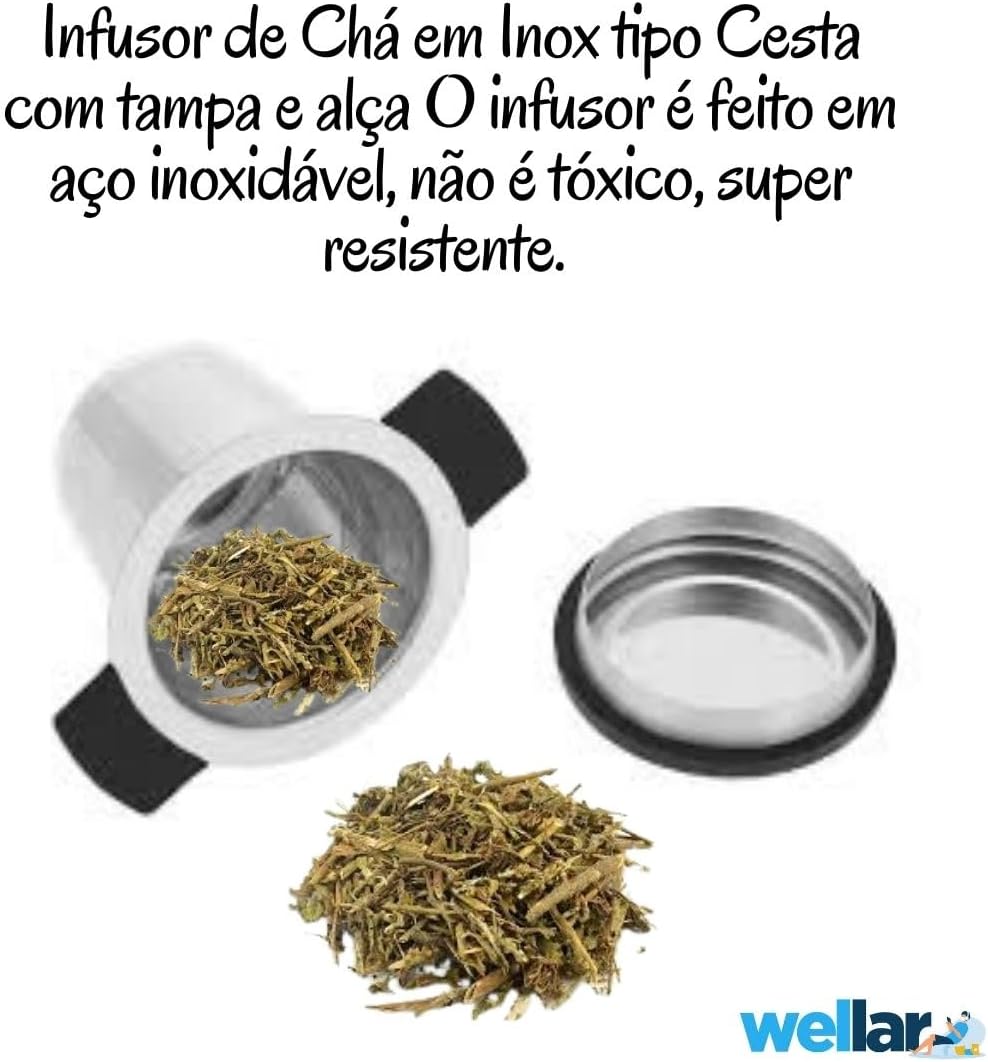 Infusor de Aço Inox com Tampa 3