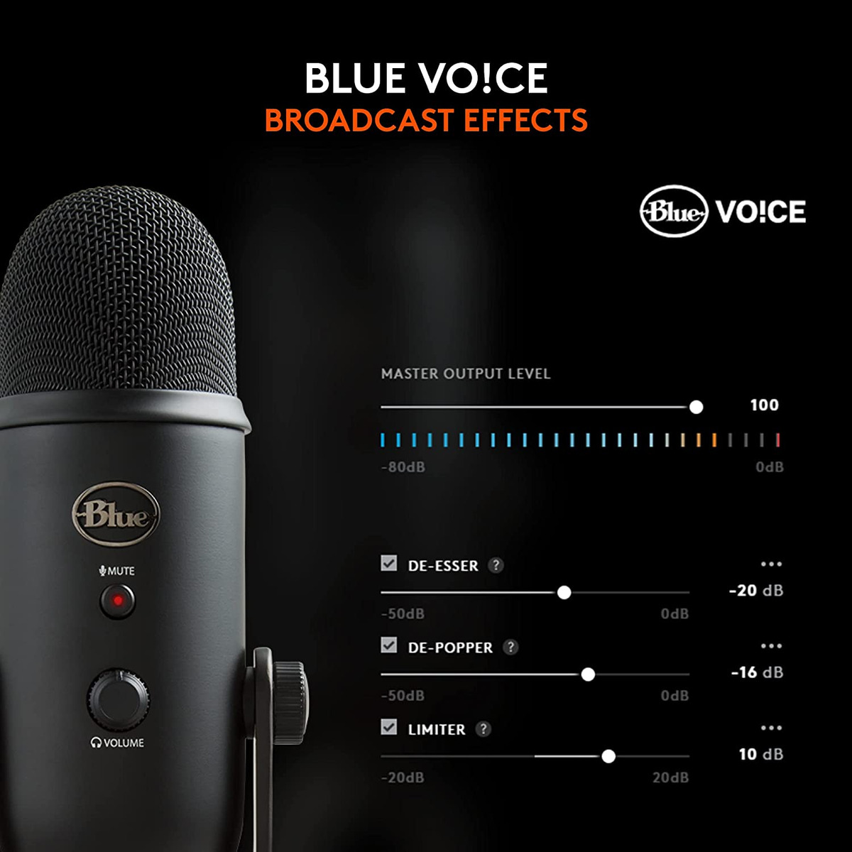 Microfone Condensador USB Blue Yeti 3