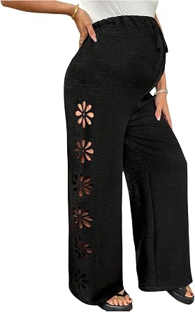 Calça Feminina Floral para Gestante Oyoangle 1