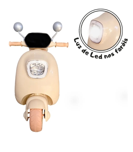 Moto Elétrica Lambreta Retrô Scooter Lemn 6v 4