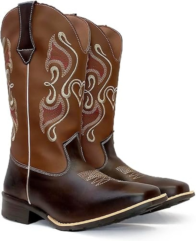 Bota Texana Feminina em Couro Legítimo Caramelo 1