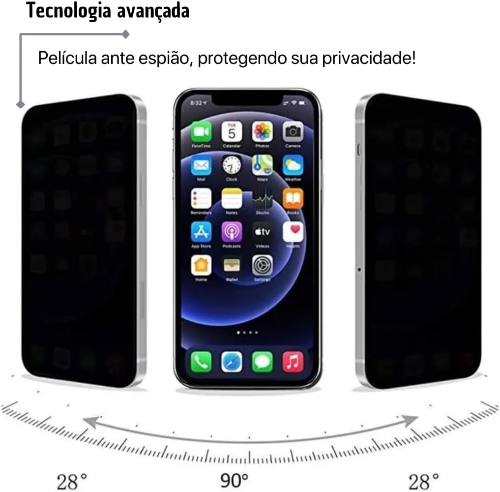 Película 3D Privacidade Anti Spy para iPhone 4