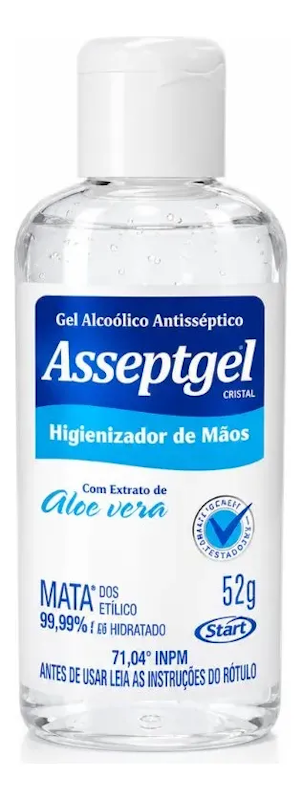 Higienizador de Mãos Asseptgel Cristal 1