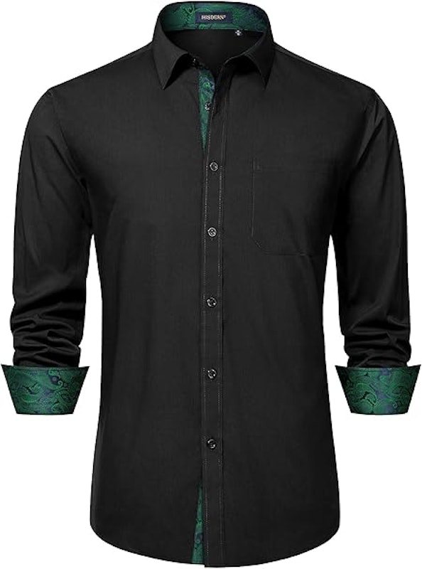 Camisa Social Masculina com Recortes Hisdern 1
