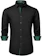 HISDERN Camisa Social Masculina com Recortes Hisdern 1