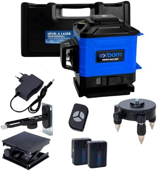 Nível Laser 3D Exbom 12 Linhas Verde Maleta Rígida  2