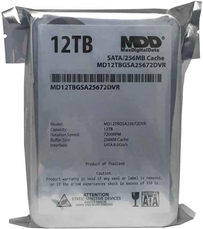 Disco Rígido Interno MDD 12 TB 7200 RPM 256 MB 4