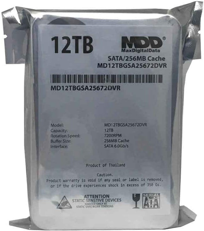 Disco Rígido Interno MDD 12 TB 7200 RPM 256 MB 4