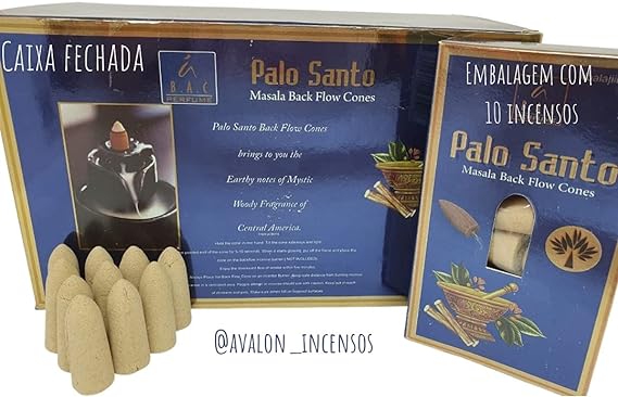 10 Incensos Cone/Cascata Indiano - Palo Santo Masala Balaji 4