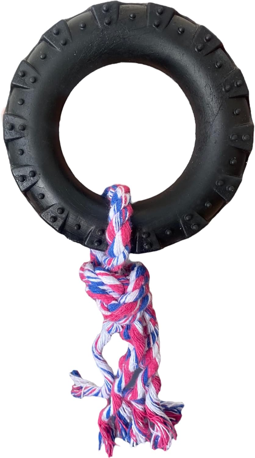 Brinquedo para Cachorro Pneu Pequeno com Corda 1