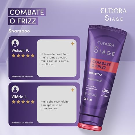 Shampoo Siàge Combate o Frizz 3