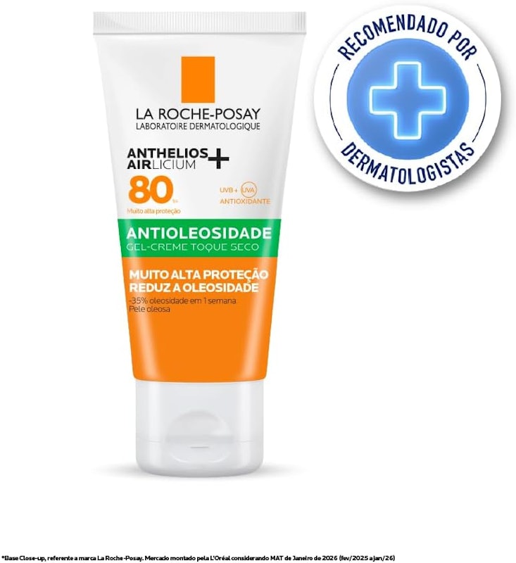 Protetor Solar Facial Antioleosidade Anthelios Airlicium+ Gel Creme FPS 80 2