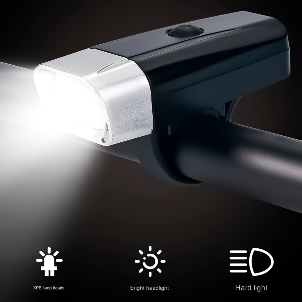 Kit Lanterna Bike Farol Luz Bicicleta Recarregável 3