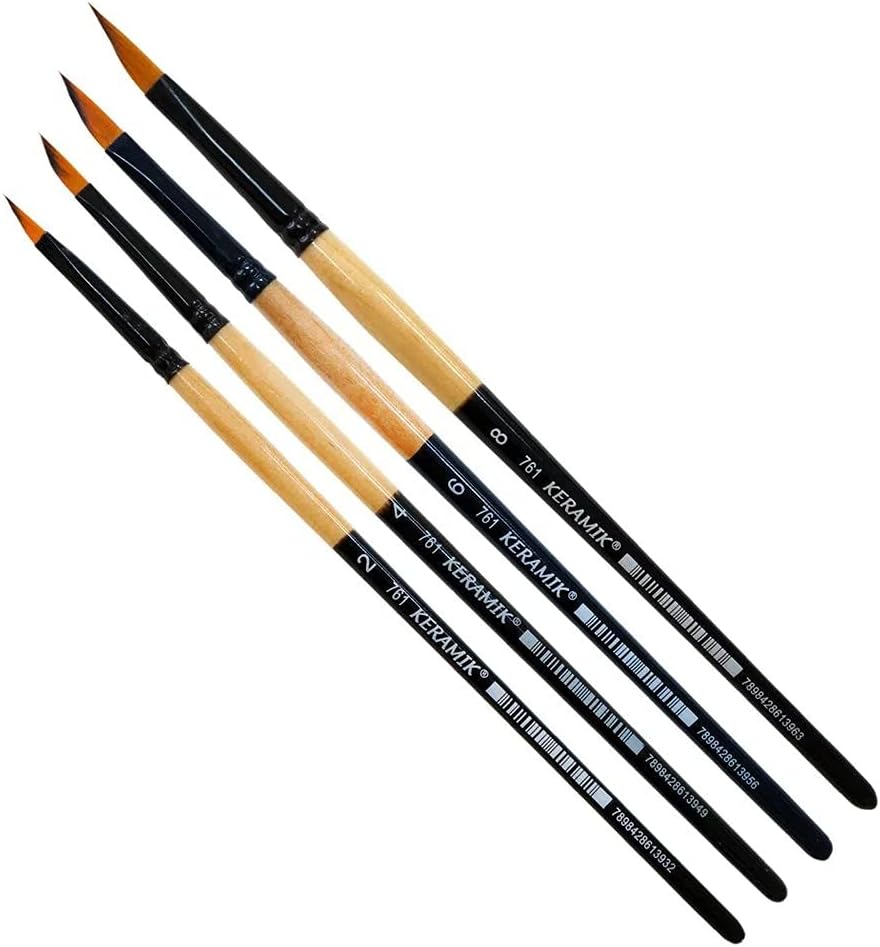 Kit Pincéis Aquarela Keramik Wedge 1