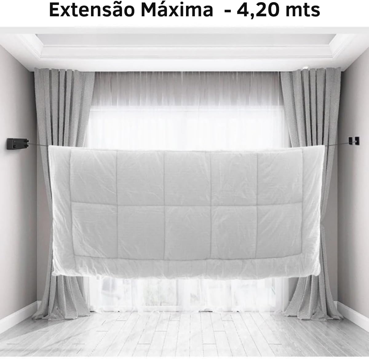 Varal de Roupa Retrátil Recolhível 3