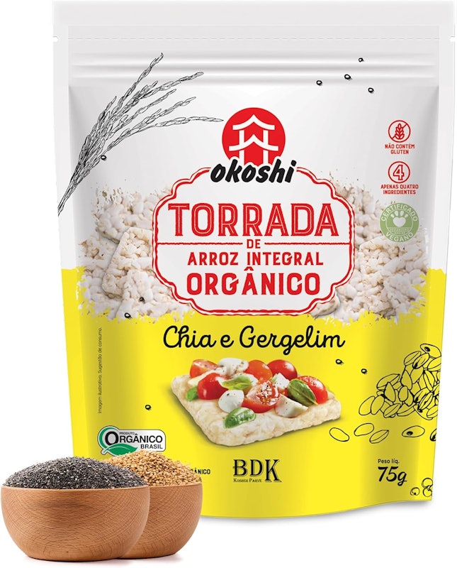 Torrada de Arroz Integral Orgânico com Chia e Gergelim 1