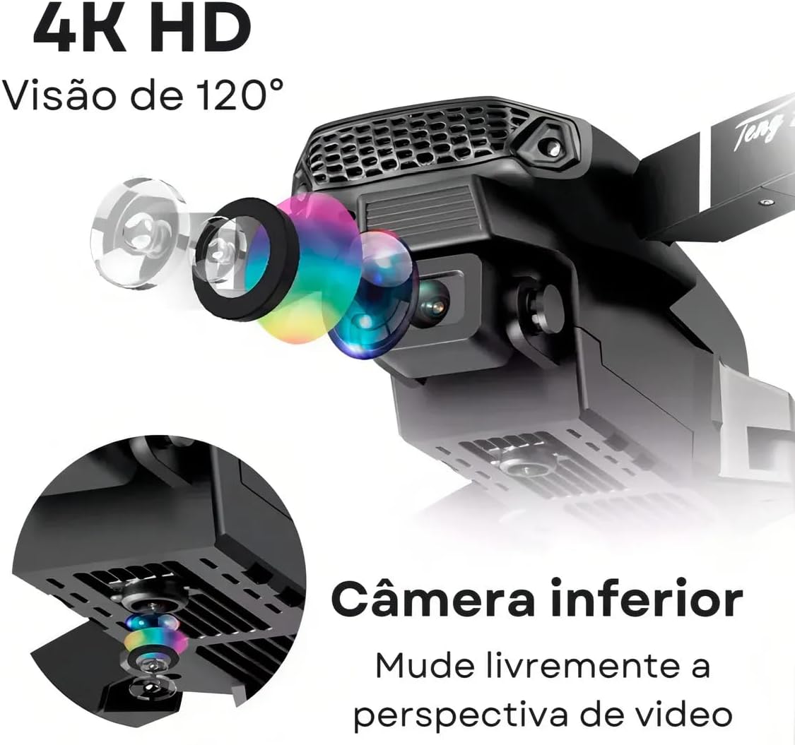Drone DLI E88 PRO com Câmera 4K 2