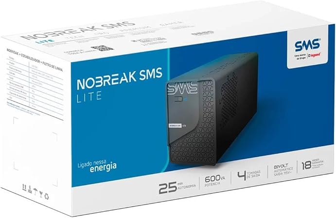 Nobreak SMS Lite 600 VA 3