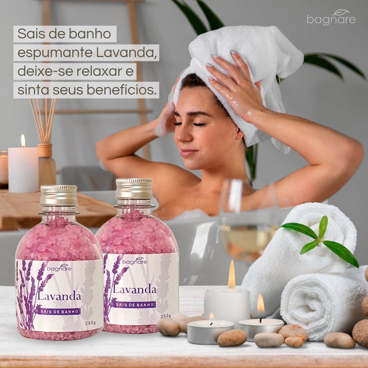 Sais de Banho Banheira Espumante Hidromassagem SPA Lavanda 5