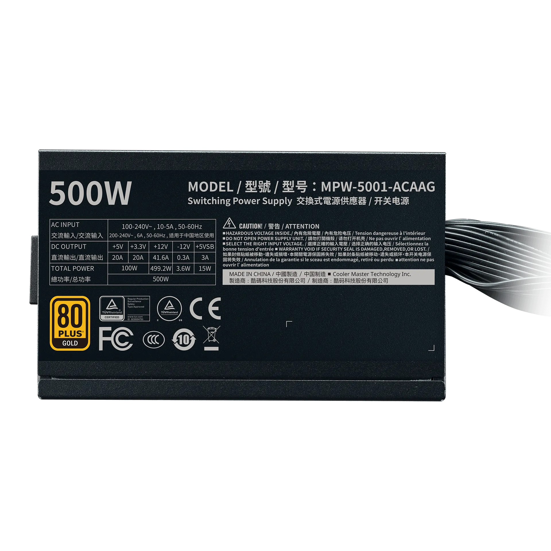 Fonte ATX 500 W G500 Gold Cooler Master 3