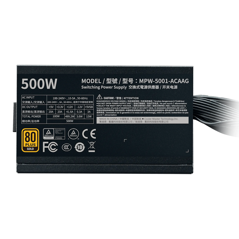 Fonte ATX 500 W G500 Gold Cooler Master 3