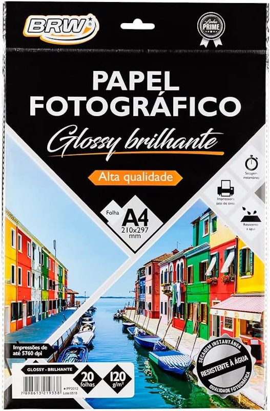 Papel Fotográfico Glossy Brilhante 120 g/m² 1