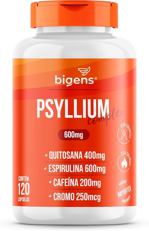 Psyllium Complex 600 mg Espirulina, Cafeína e Cromo 1