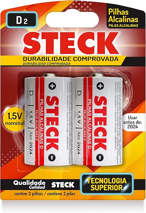 Pilhas Alcalinas 1,5 V Tipo D  1