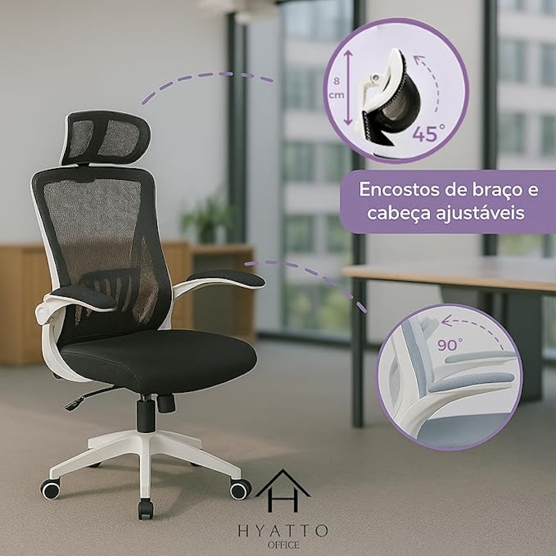 Cadeira de Escritório Ergonômica Giratória 4