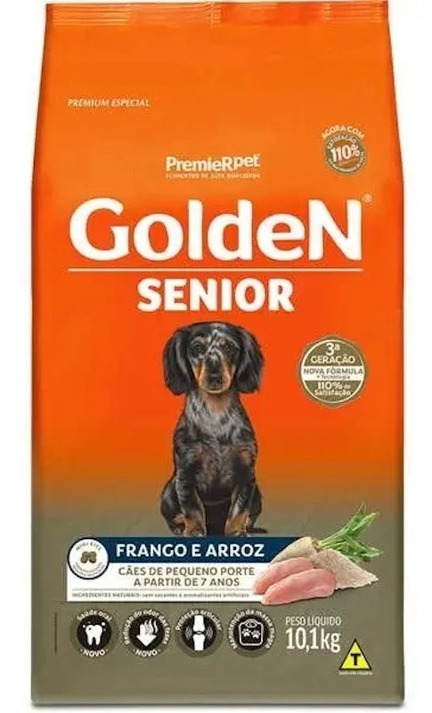 GoldeN Formula Cães Seniores Porte Pequeno Frango e Arroz Mini Bits 2